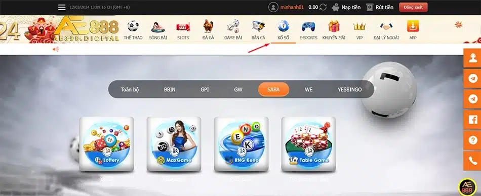 một số Quy trình tham gia chơi xổ số AE888 cực đơn giản