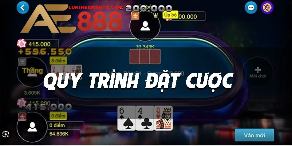 Quy trình đặt cược bài Liêng